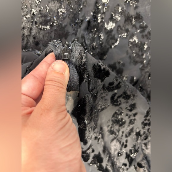 Size L Sheer Long Sleeved Animal Print Maxi Key Hole Round Neck Dress whimsigoth - Picture 12 of 13